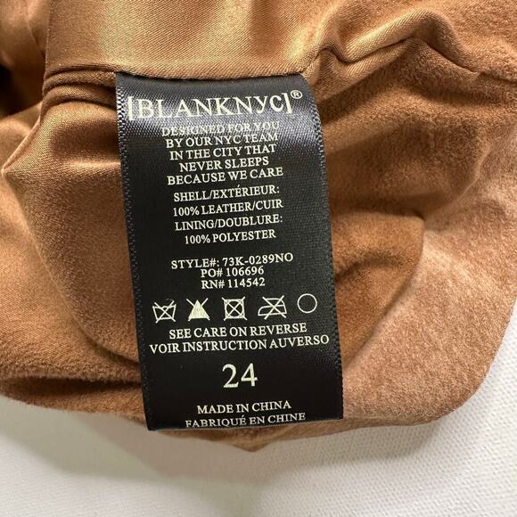 BLANKNYC Tan Suede Mini Skirt with Buckles - Picture 6 of 6